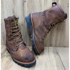 Red Wing Mens LoggerMax 4420 Steel Toe Water Proof Work Boots Brown Size 13 D